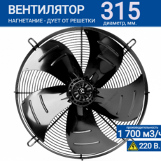 Вентилятор YWF 4E - 315 B 92/35 G (220V) - kalorifer-rf.ru 