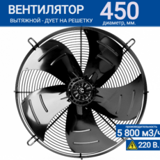 Вентилятор YWF 8E - 450 S 137/35 G (220V) - kalorifer-rf.ru 