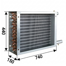 Теплообменник канальный Sanlex 700х400/3R - kalorifer-rf.ru 